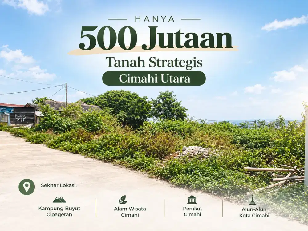 Hanya 3 Jutaan Per Meter - Tanah SHM di Cimahi Utara