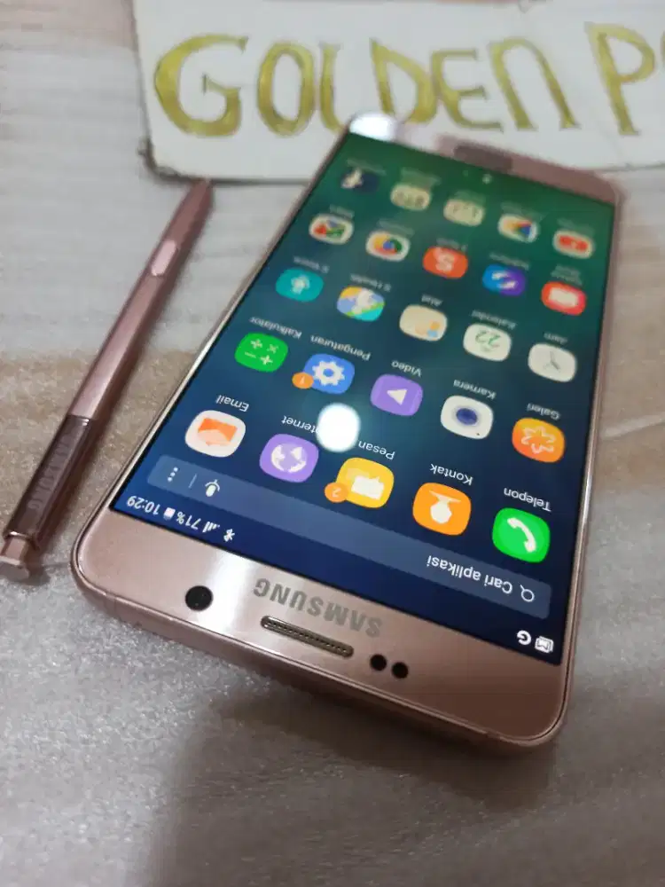 Samsung Note 5 ORI Perfect Ram4Gb/32Gb Golden ponsel