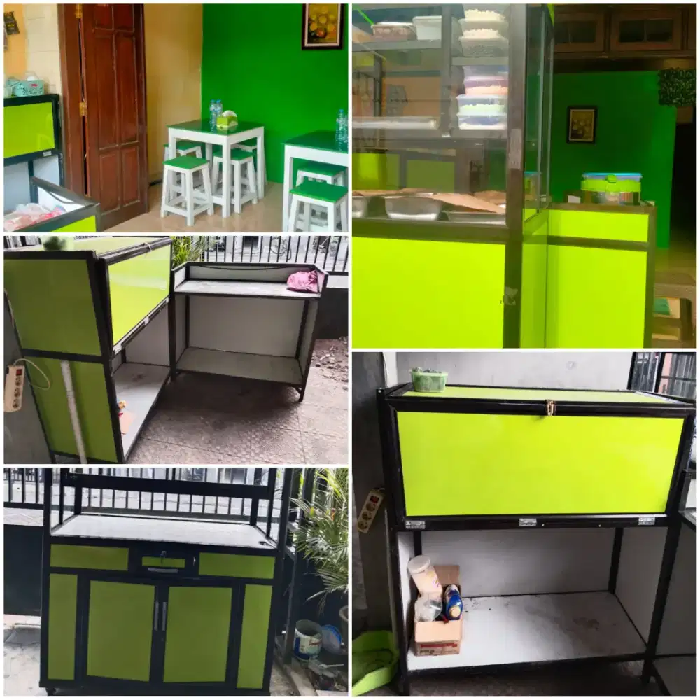 Perlengkan meja kursi & rombong jualan