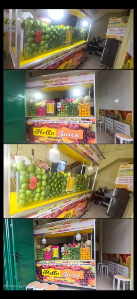 Jual gerobak juice full bahan acp & almunium