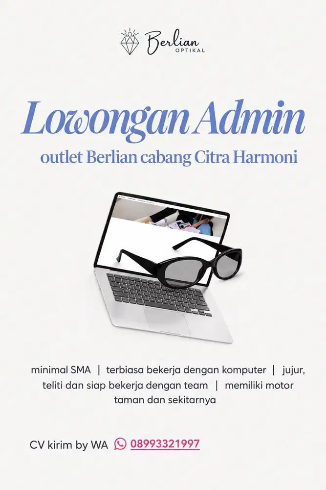 Lowongan kerja admin optik