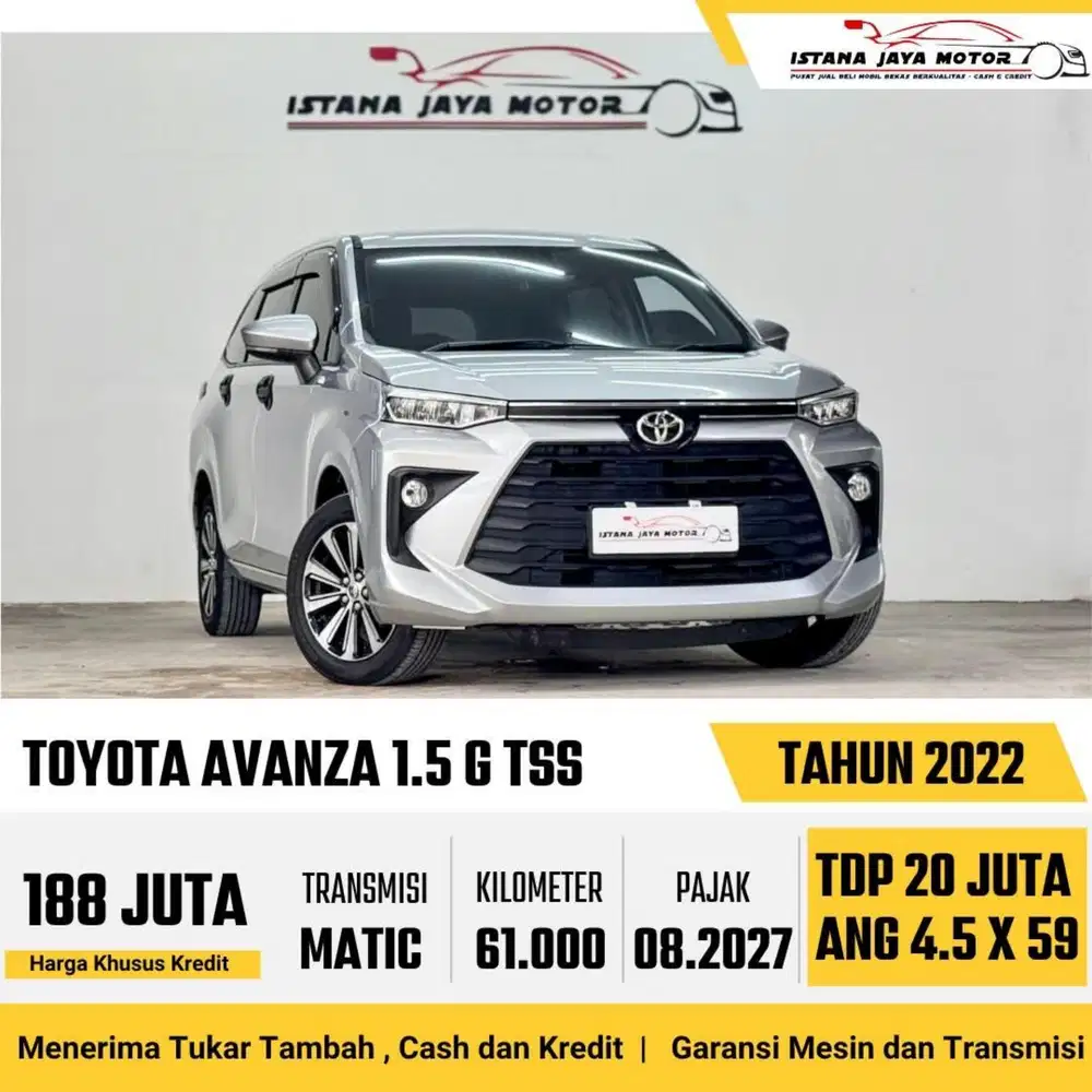 TOYOTA AVANZA 1.5 G TSS AT 2022