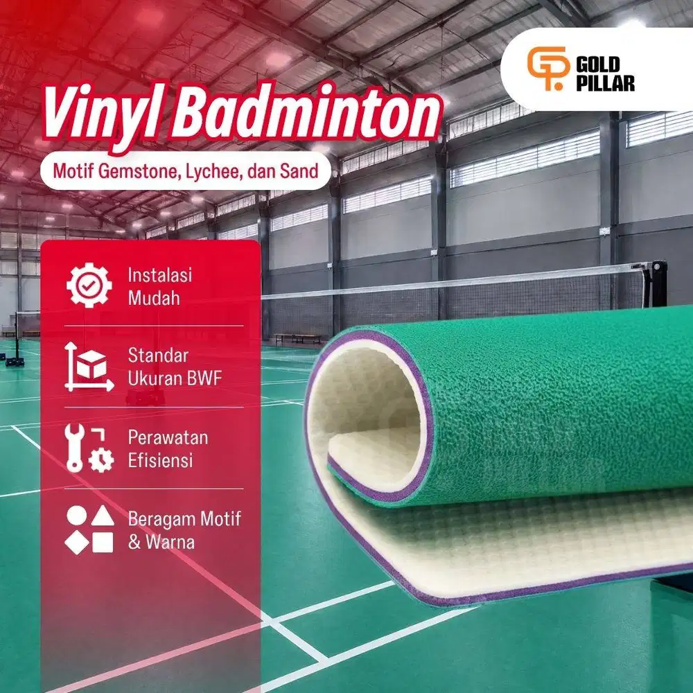 Vinyl Lapangan Badminton - Vinyl Olahraga | Karpet Lapangan Badminton