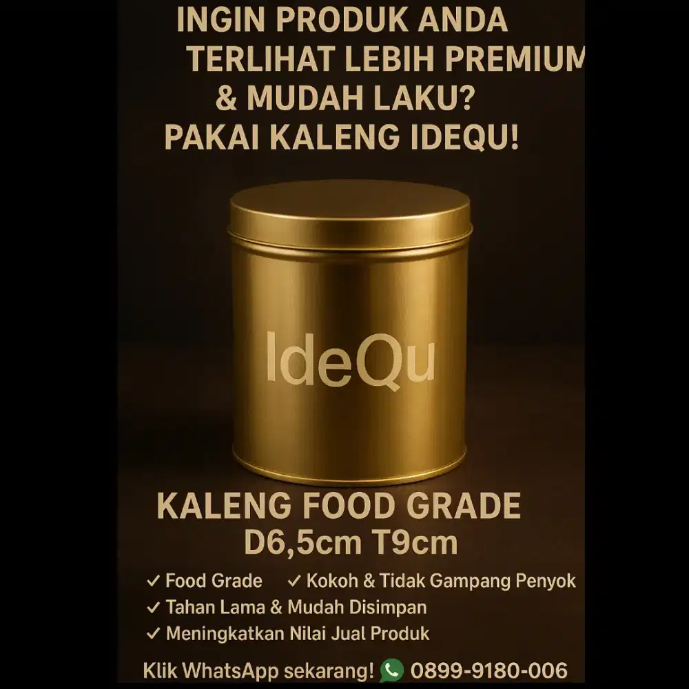 Kemasan Kaleng warna Gold