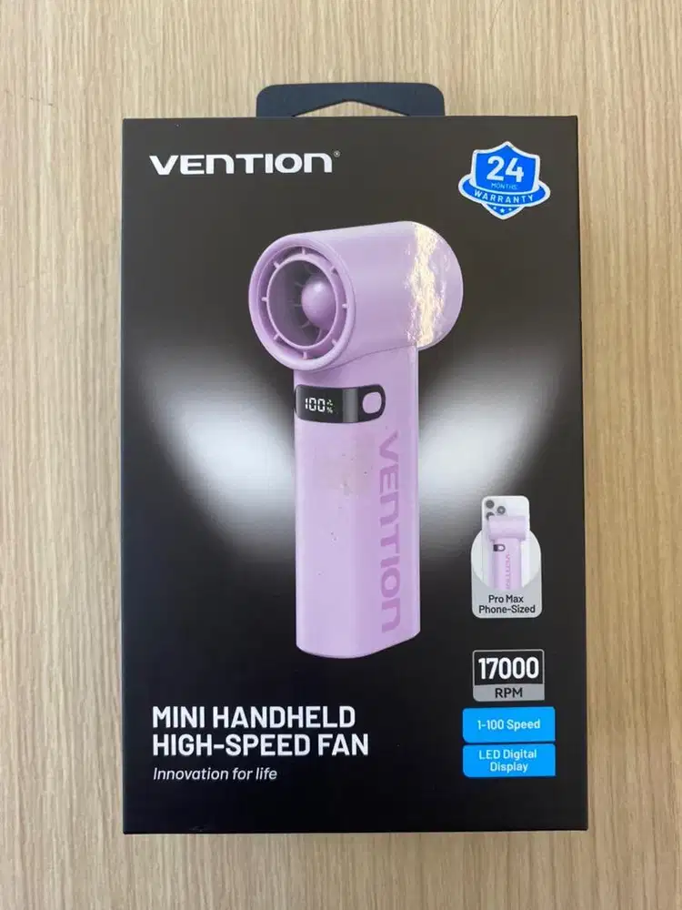 Kipas Vention Mini With Led Display Purple (PBEV0)