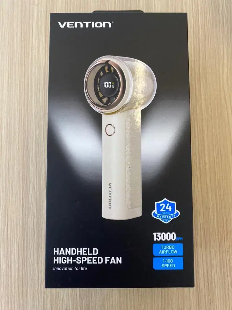 Kipas Vention Handheld With Led Display Beige/PBAN0