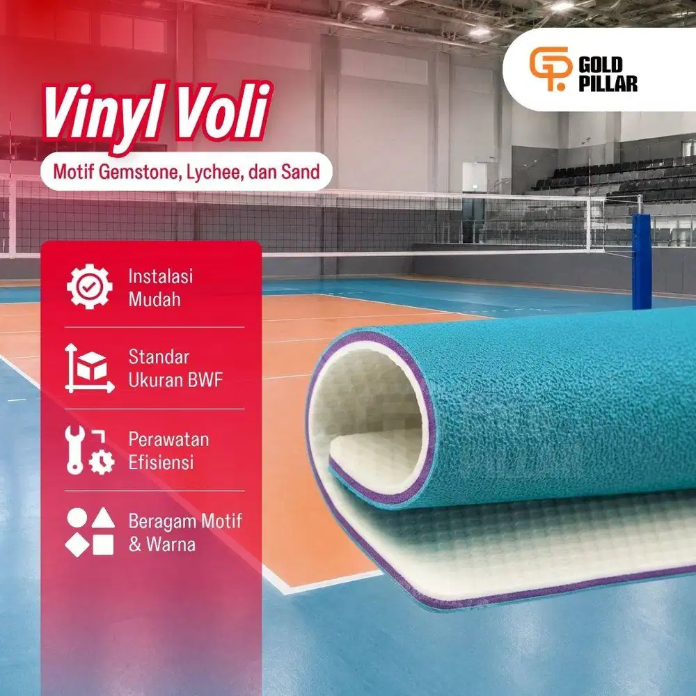 Vinyl Lapangan Olahraga - Karpet Vinyl Voli | Karpet Lapangan Voli