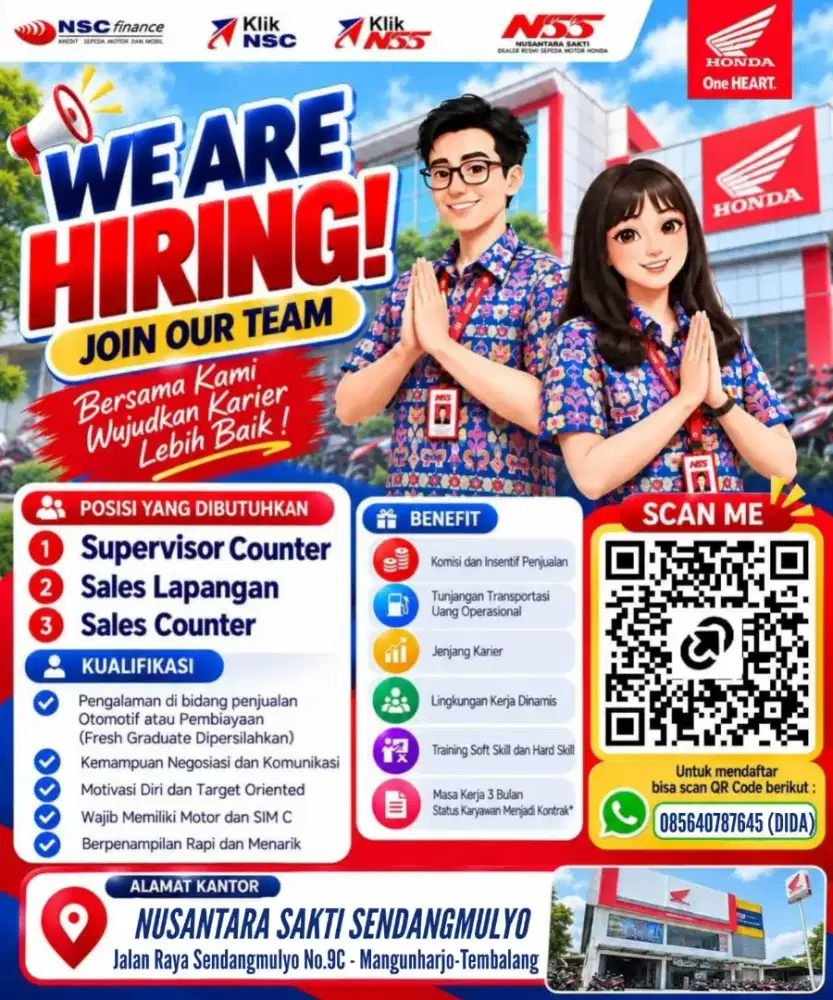 Loker Sales marketing Honda