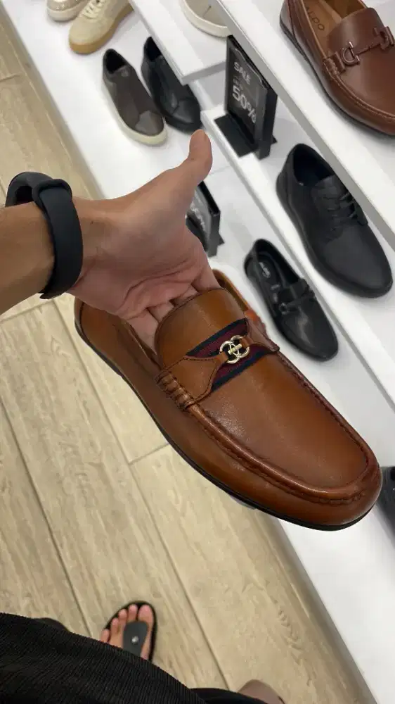 SEPATU PRIA ALDO KOSTA-IN SLIP ON LOAFERS COGNAC
