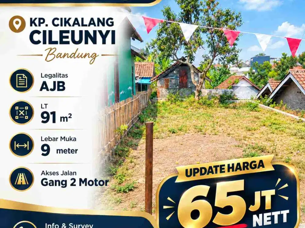 DIJUAL CEPAT! Tanah Kavling di Cileunyi, Bandung