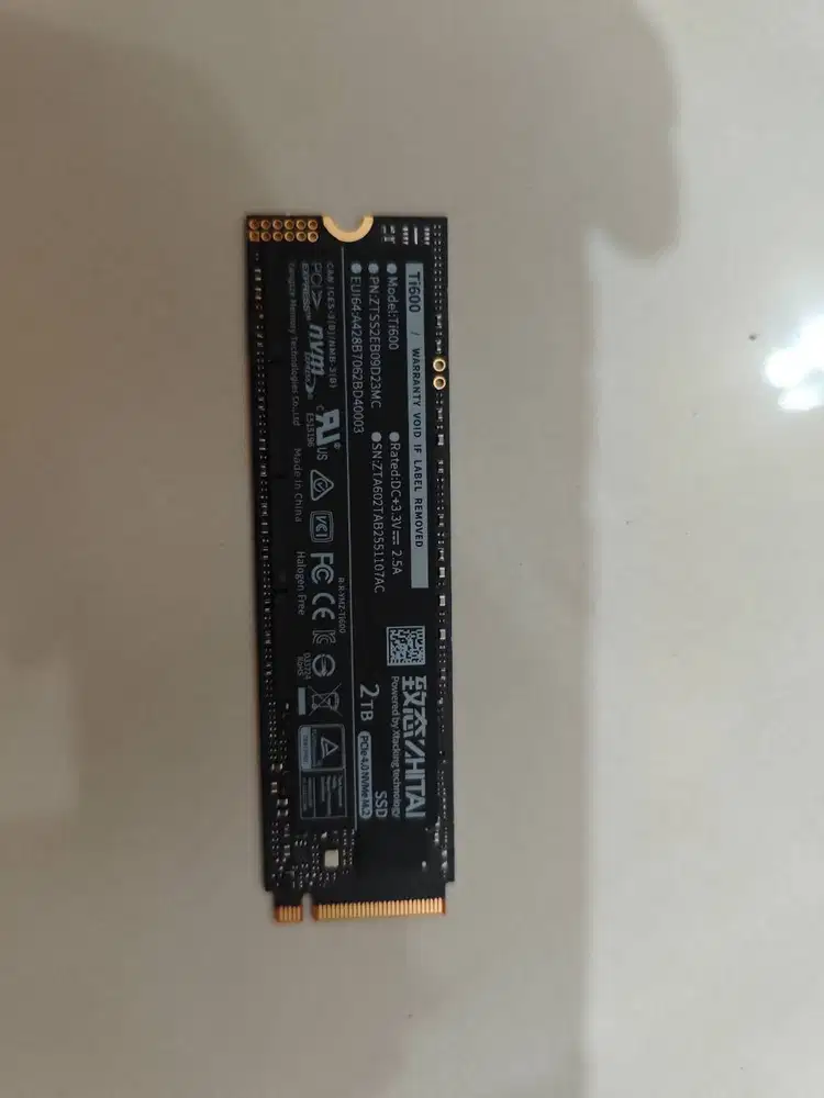 SSD NVME 2TB merk Zhitai pcie 4