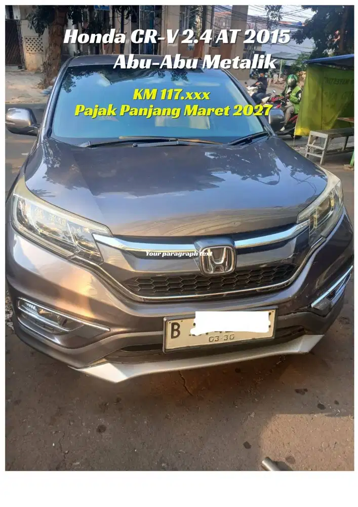 Honda CRV 2015 2.4 Bensin-AT