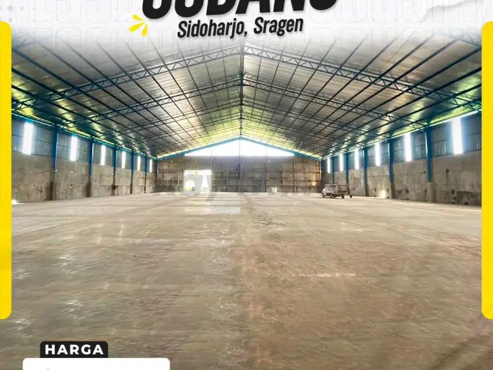 Dijual Gudang Zona Kuning Dekat Exit Tol Sragen