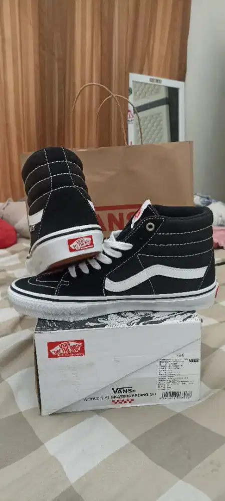 Original Vans SK8 High Pro Skateboarding Black & White