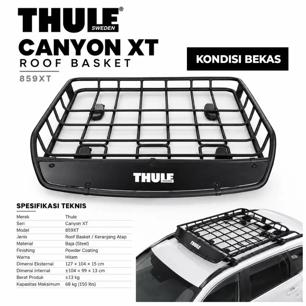 Thule Canyon XT 859XT Roof Basket Roof top Keranjang Atap SECOND
