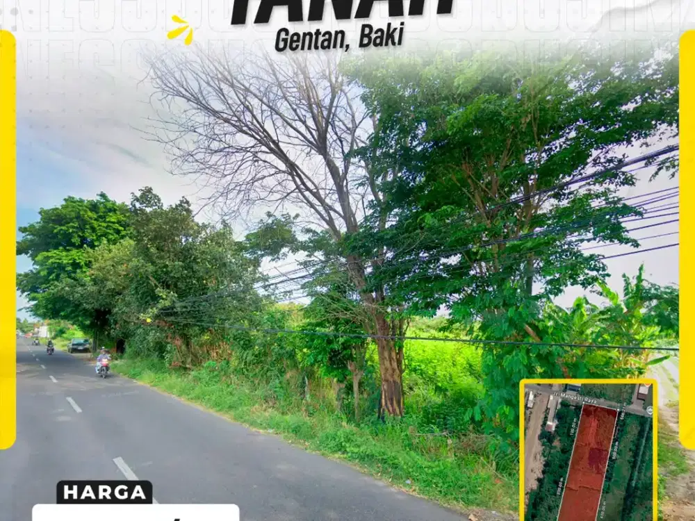 Dijual Tanah Strategis 13.153m² di Jl. Mangesti Raya, Baki