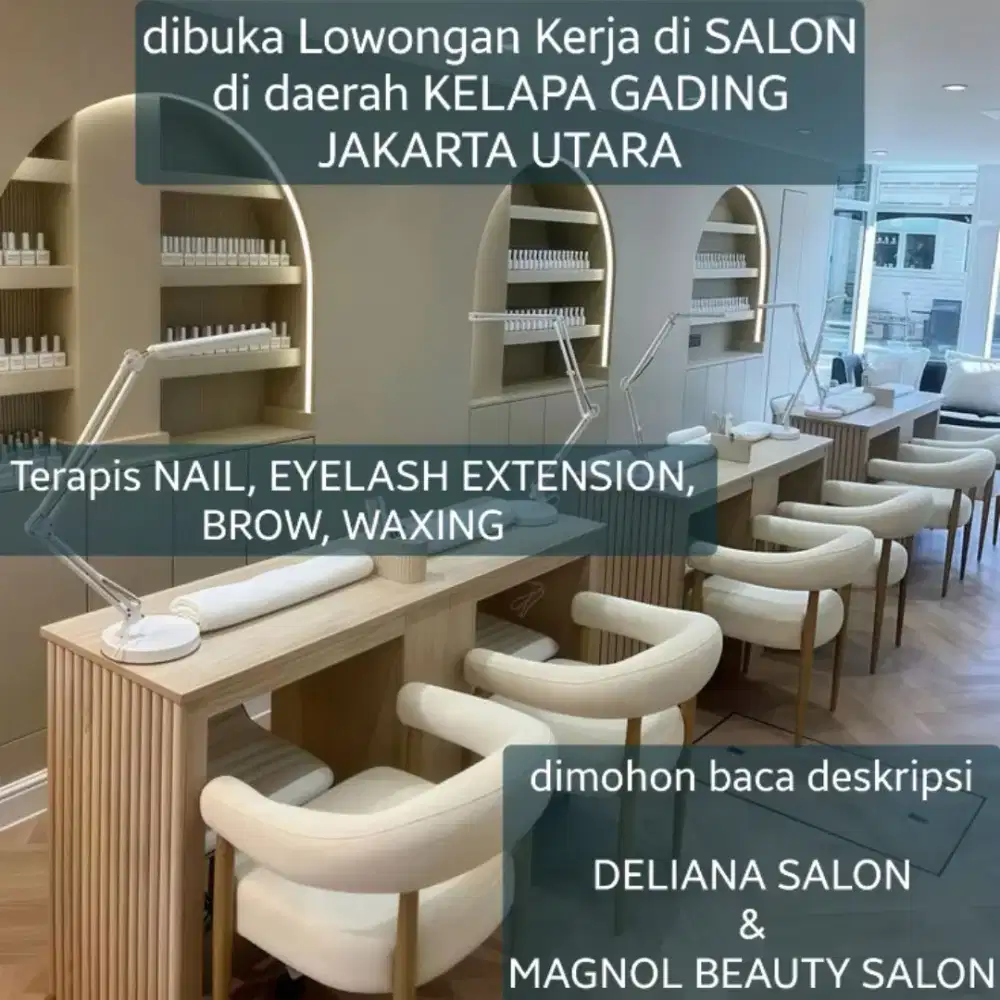 DIBUTUHKAN TERAPIS SALON RAMBUT