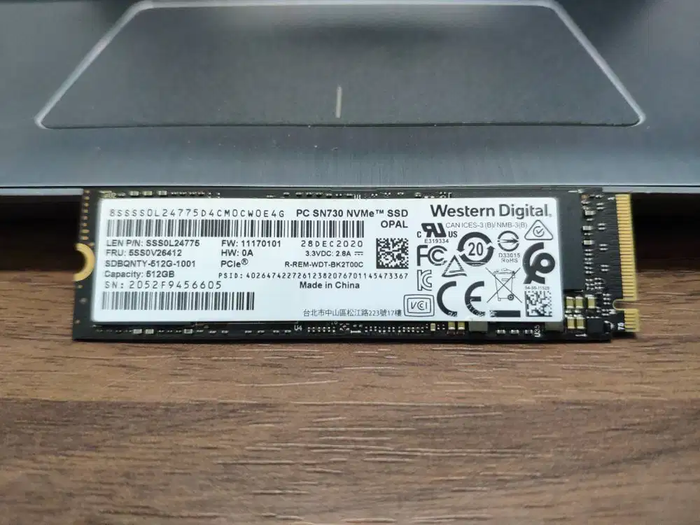 SSD 512GB WD PC SN730 NVME 2280 Health 95% M.2 Western Digital