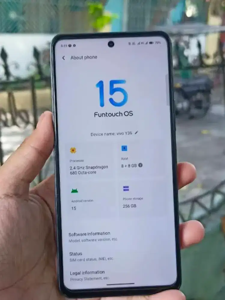 Y36 8/256 NFC siap pakai