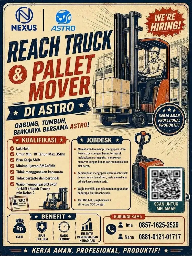 LOKER MITRA REACH TRUCK ASTRO X NEXUS