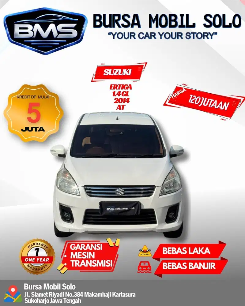 SUZUKI ERTIGA GL 2014 MATIC TOP KONDISI DP MINIM