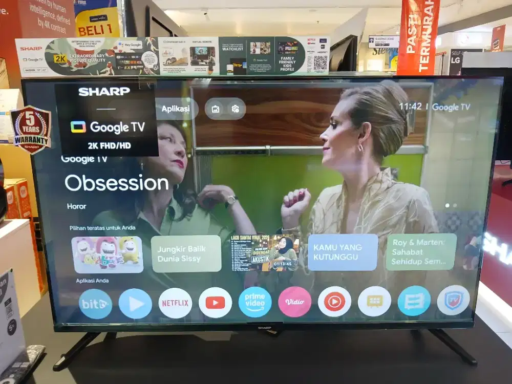 TV Sharp 2k Google Tv 43