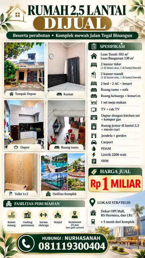Rumah nyaman dikomplek exclusive