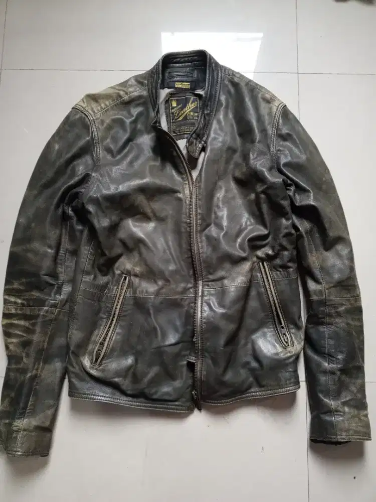 Jaket kulit domba asli