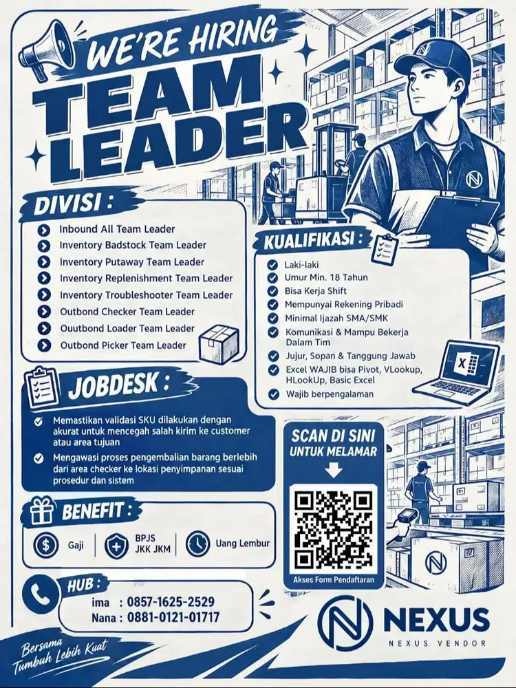 LOKER MITRA TEAM LEADER INVENTORY ASTRO X NEXUS