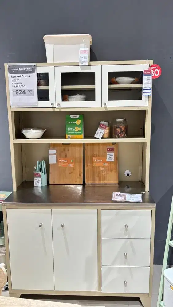 LEMARI DAPUR BESI ANTI KARAT GRATIS KIRIM