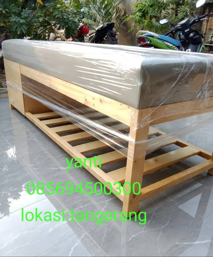 ranjng spa bahan kayu jati,pabrik bed terapi atau spa