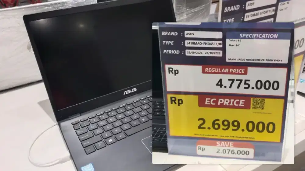 Laptop Asus Notebook Celeron FHD 4