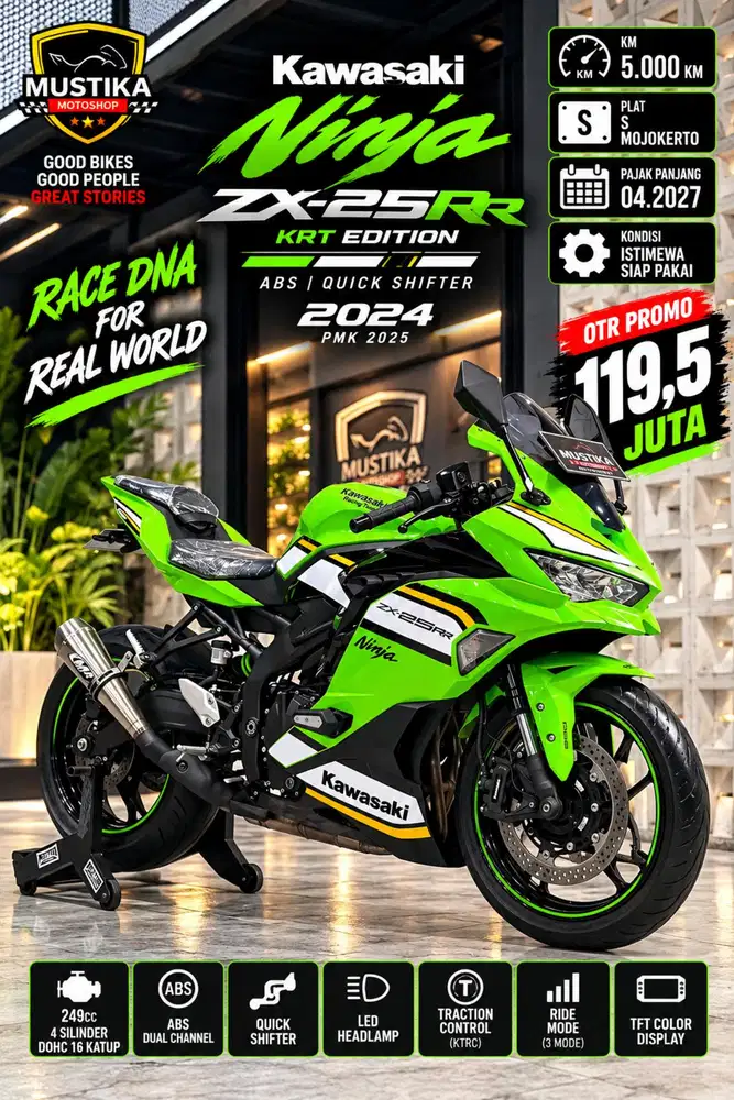 Promo Oktober‼️ZX25RR KRT ABS QS 2024. KM 5rb. DANNY Mustika Malang