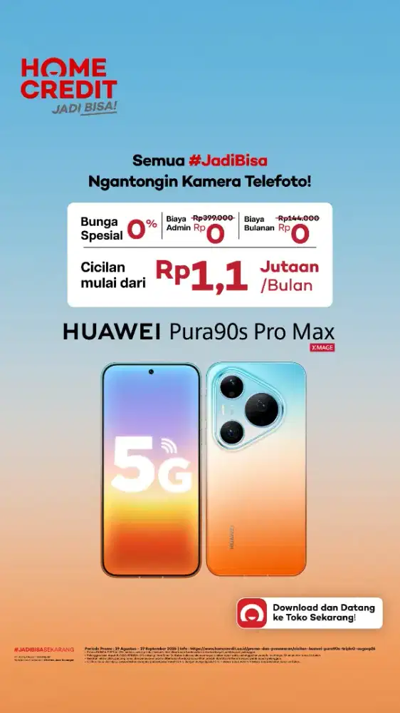 Huawei Puro 90S promax kredit cicilan 0% dg home credit