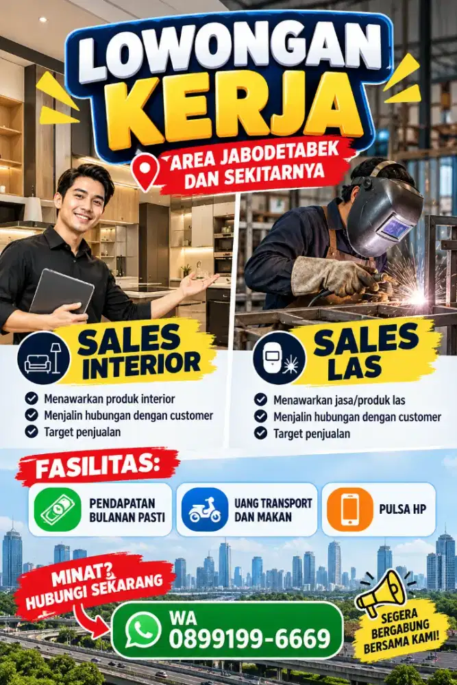LOWONGAN KERJA SALES INTERIOR DAN LAS