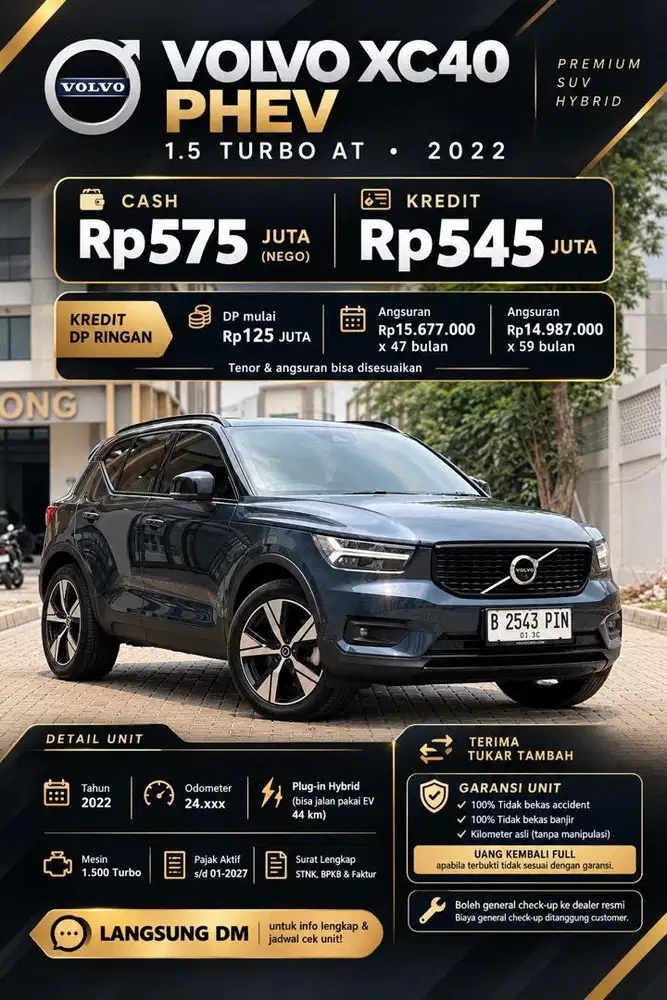 [ODO 24rb] Volvo XC40 PHEV 1.5 Turbo AT 2022 Hybrid EV