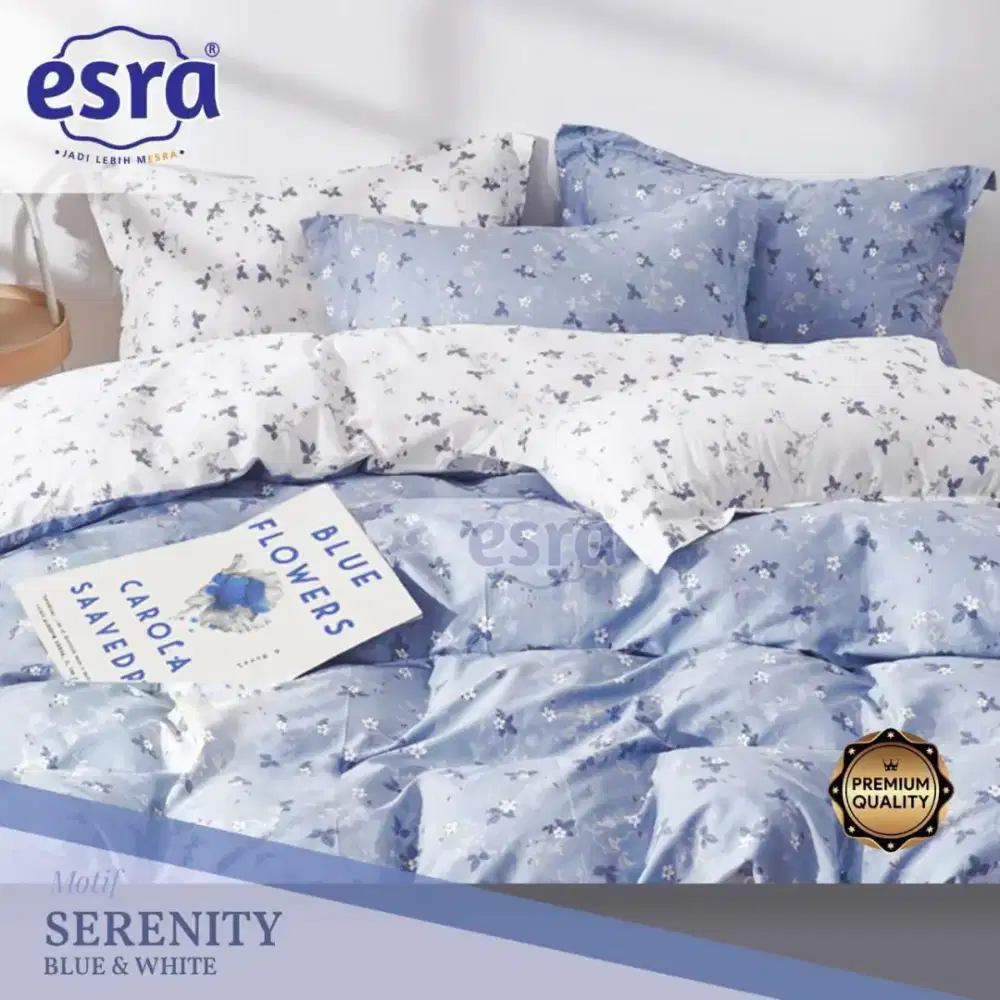 Set sprei katun motif kombinasi 2 kain