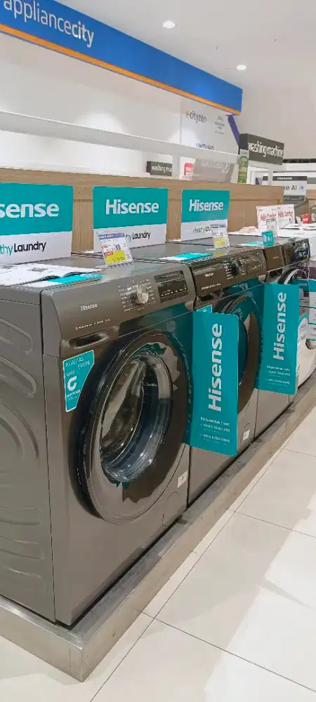 (New) Hisense Mesin Cuci WD105N1 Front Loading Kapasitas 10.5KG