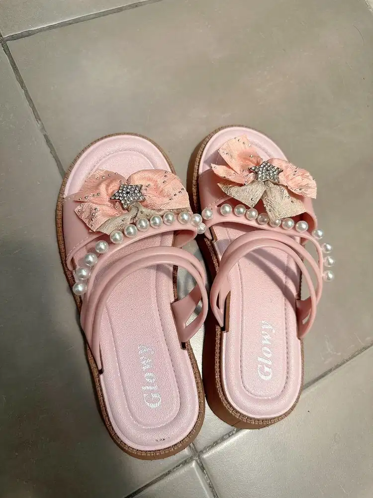 BARU sandal anak perempuan lucu pink peach cantik
