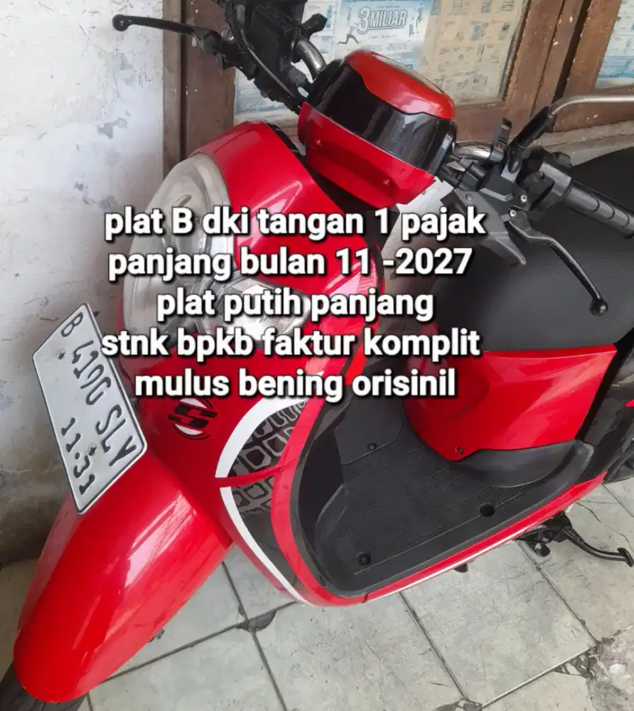 Honda scoopy donat 2020 cbs iss cw asli hitam merah B Dki tangan 1