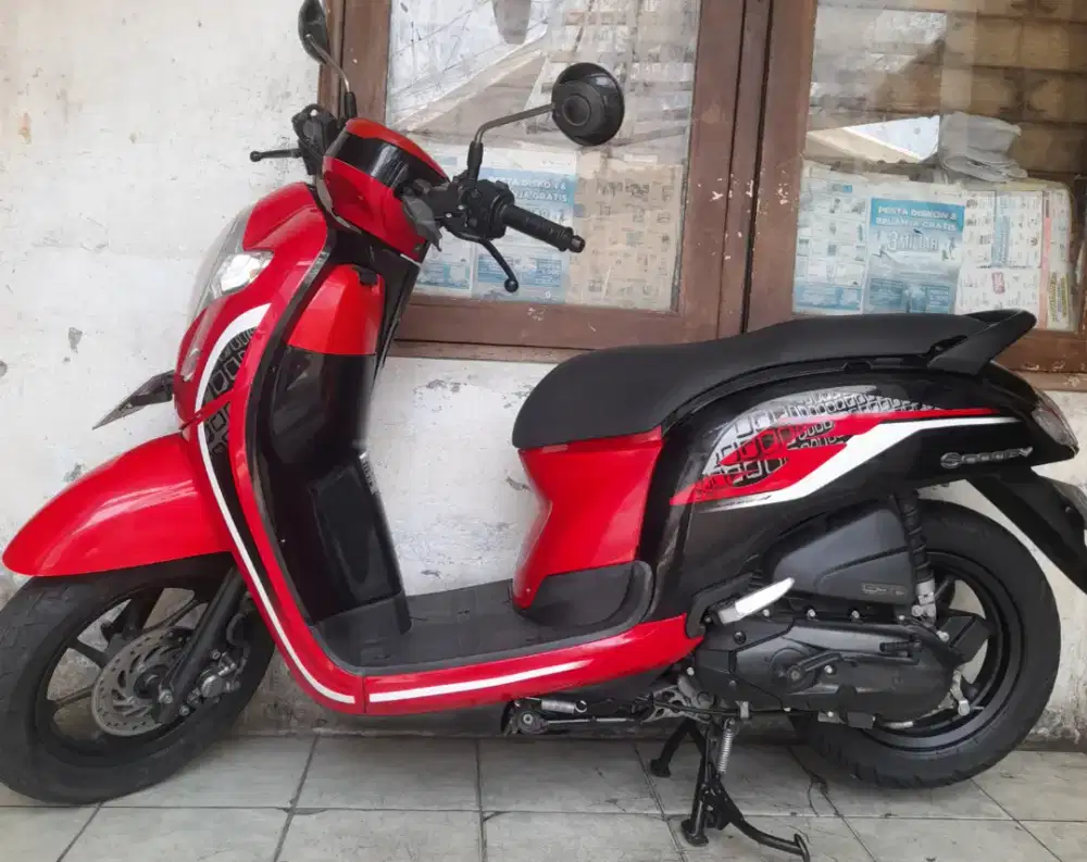 Honda scoopy donat 2020 cbs iss cw asli hitam merah B Dki tangan 1