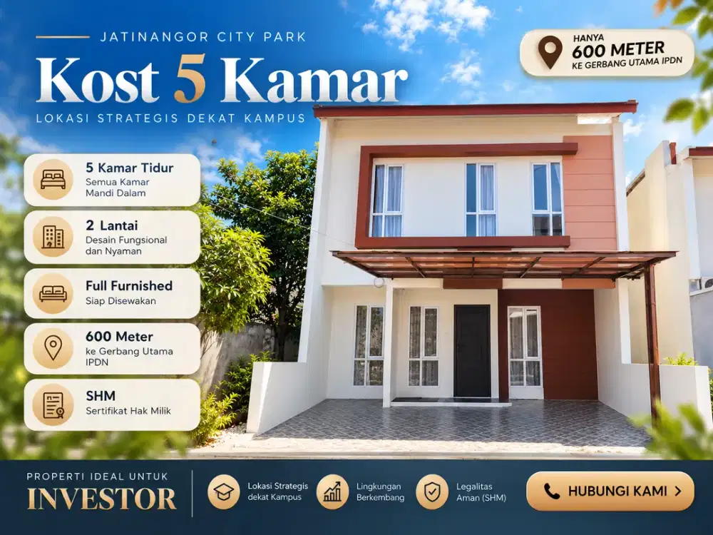 Kosan Jatinangor 5 Kamar Tidur, Rumah Kost Ready Unit siap menghasilkan