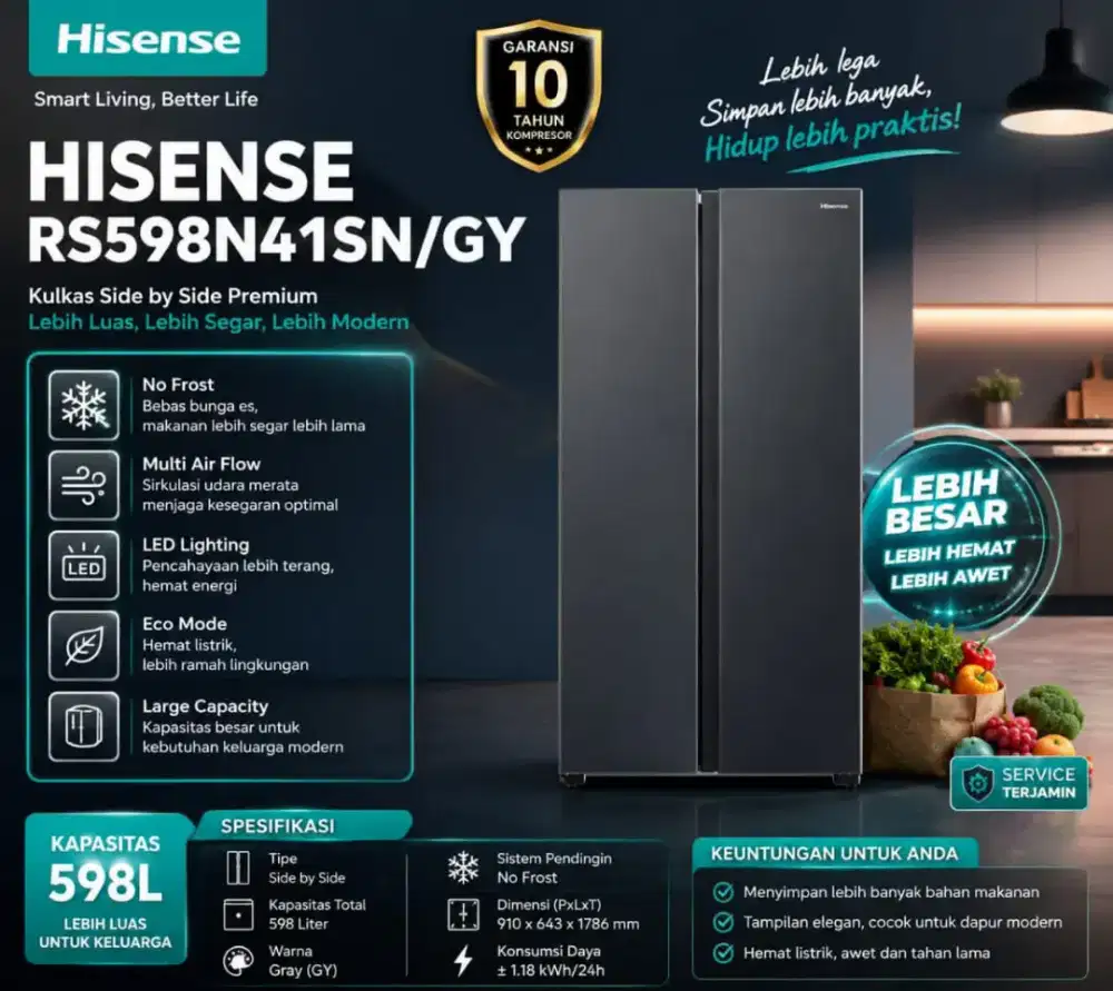 kulkas Hisense RS598N4ISN