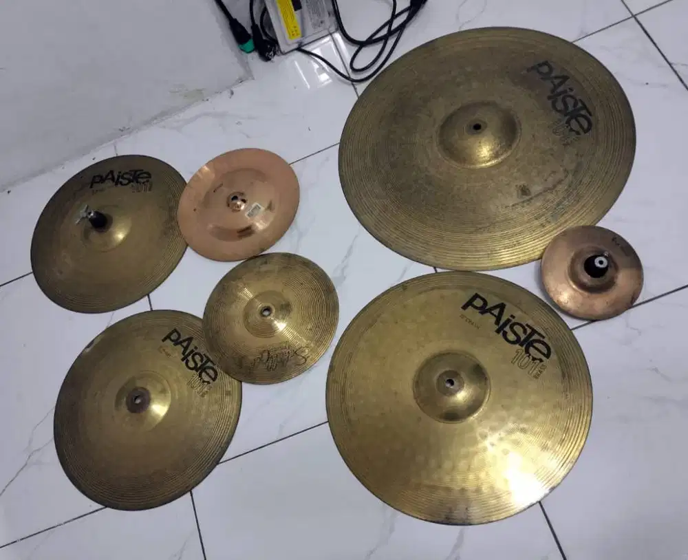 jual cymbal drum paiste 101 ori 1 set bonus splas china