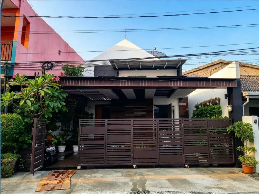 MURAH !!! Konsep Mezanin Tropical Luas 165 Di Pondok Bambu Jakarta Timur