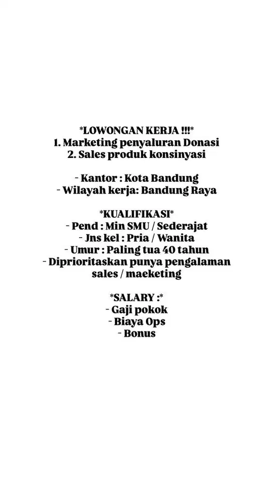 Lowongan Pekerjaan sales lapangan