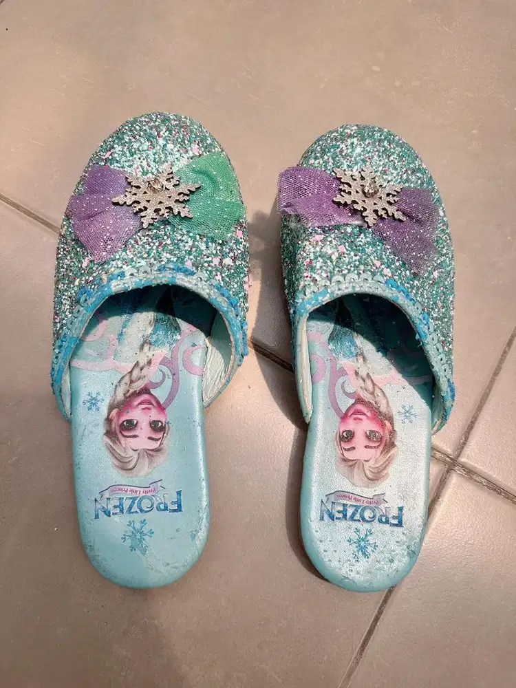 NEW sandal anak perempuan selop disney frozen lucu blue biru