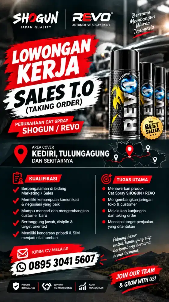 Lowongan Kerja Marketing / Sales T.O