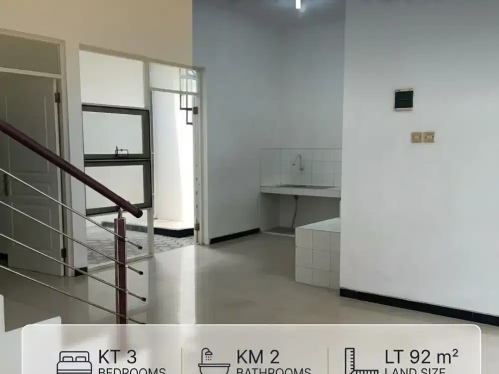 Rumah Lebak Indah 2 Lantai Lebar 8 Siap Huni 1,3M Nego