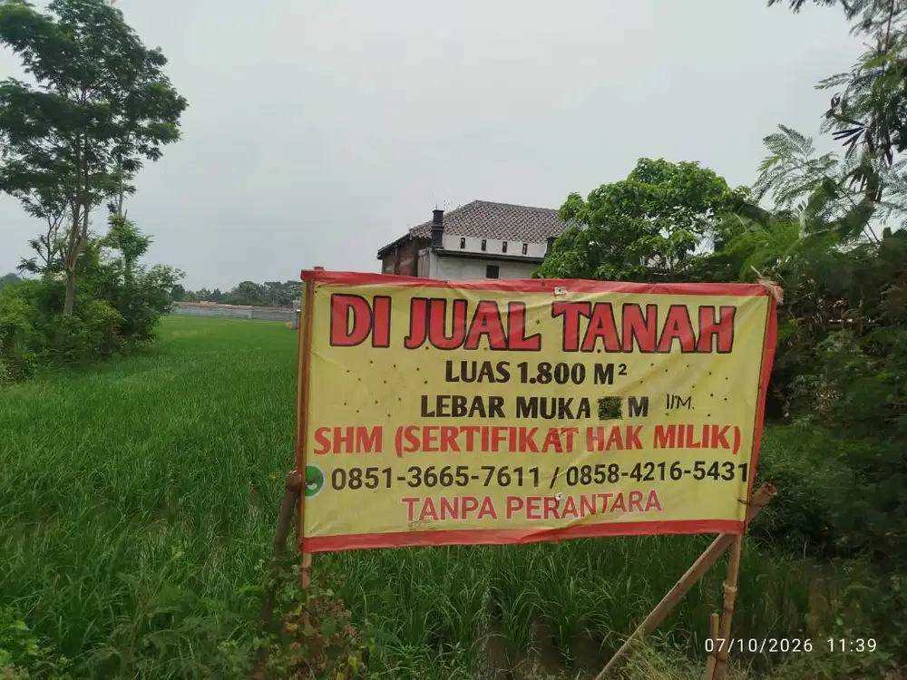 Jual sawah lokasi strategis dekat Pintu Exit Tol Bojong Pekalongan Jaw
